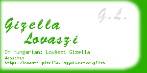 gizella lovaszi business card